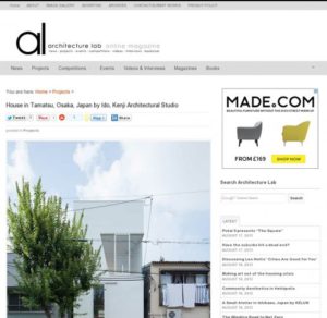 architecturelab.net「玉津の住宅 / house in tamatsu」掲載