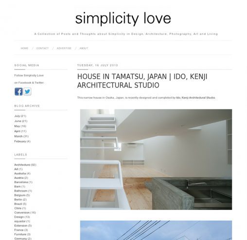 simplicitylove.com「玉津の住宅 / house in tamatsu」掲載